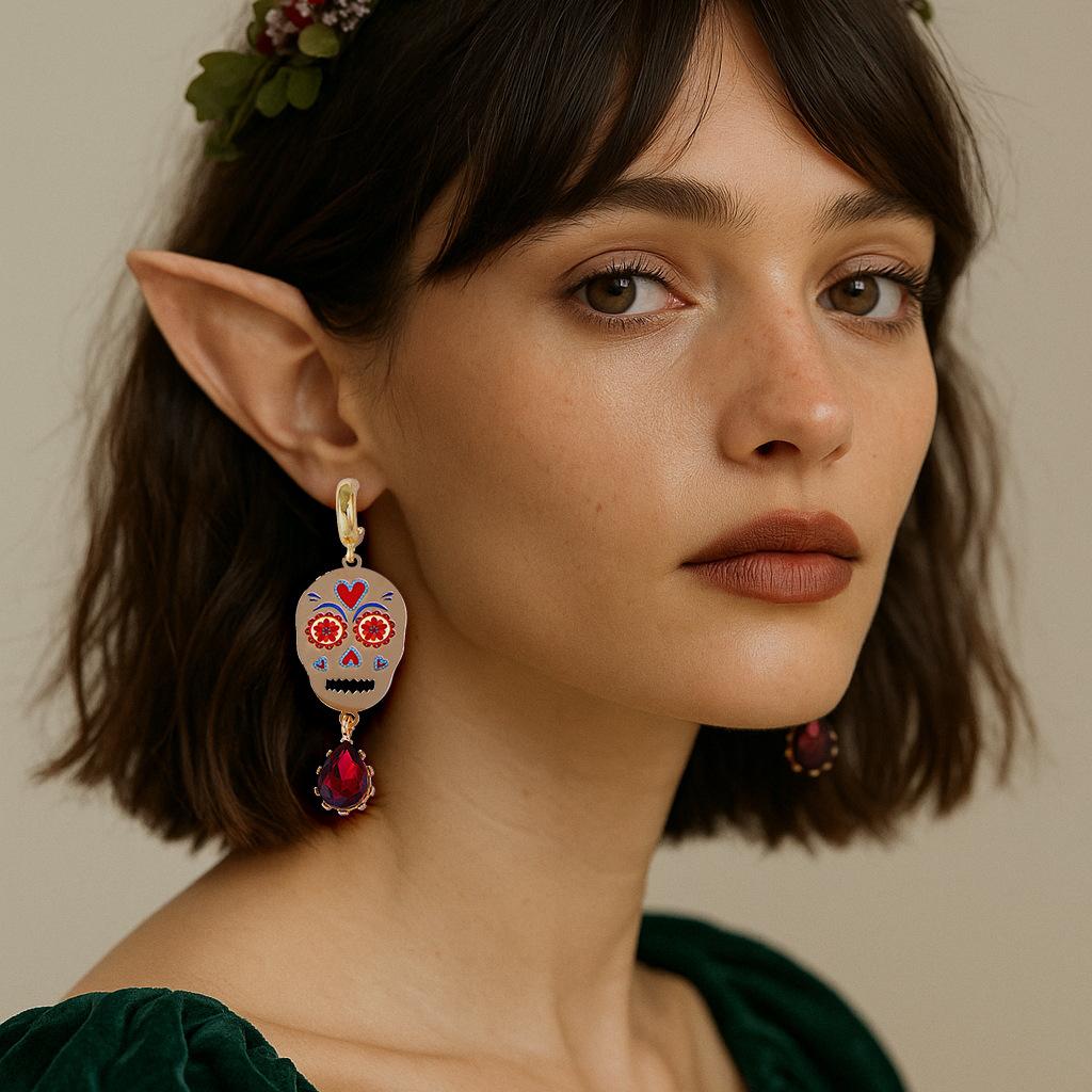 

Модные серьги-подвески для женщин красный