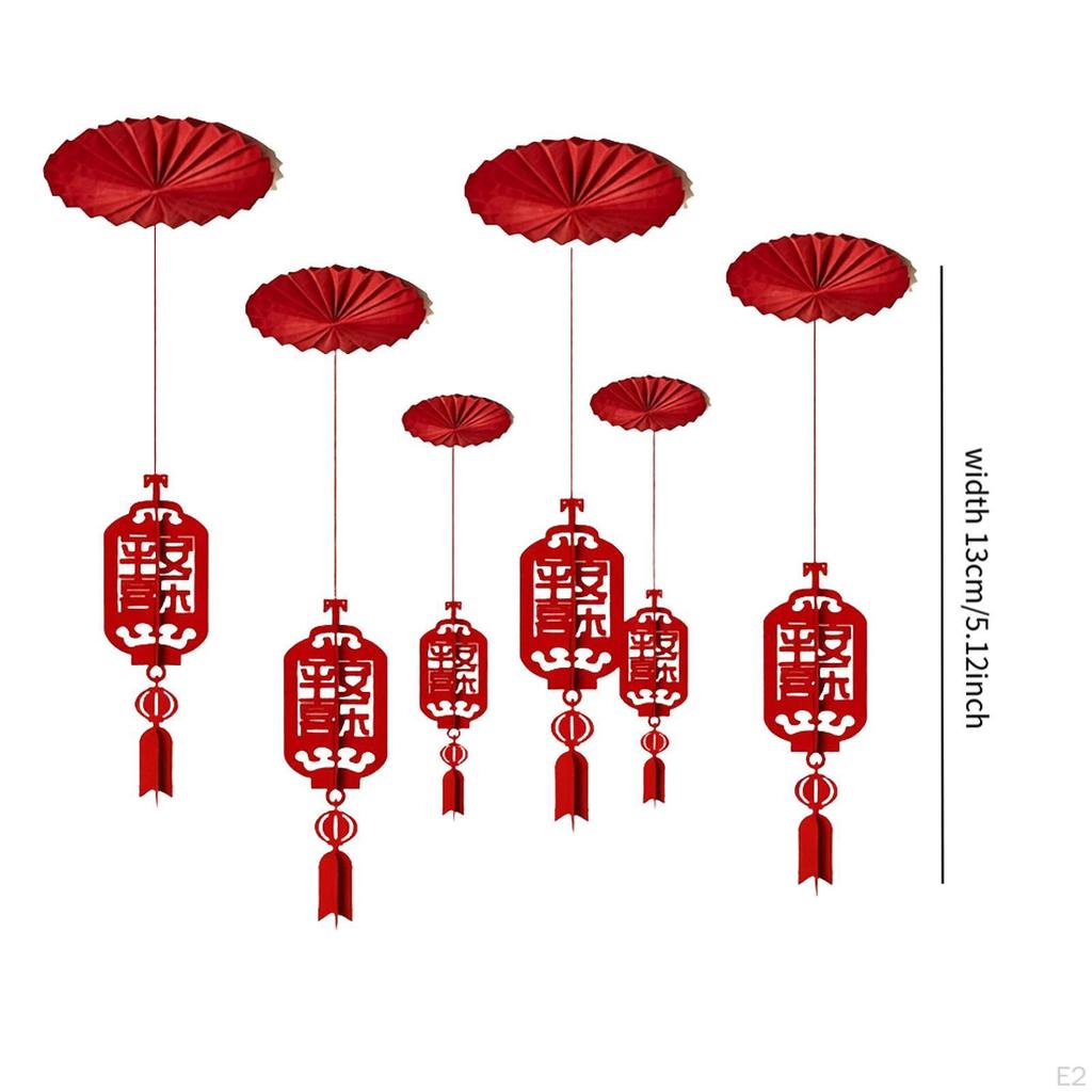 6x Year Ceiling Decorations Sturdy Lightweight Spring Festival Decor for Party Dining Room