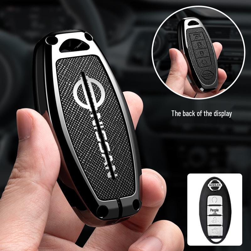 Metal Keychain Cover for Nissan Qashqai, X-Trail, Tiida, Kicks, Murano, Sylphy, Terra