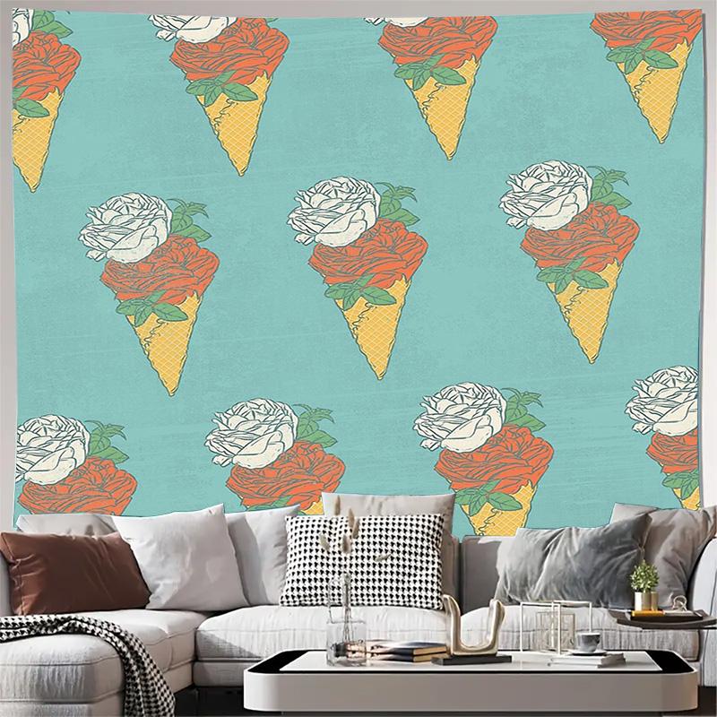 Boho Wall Tapestry Aesthetic Room Decor Nature Floral Tapestry Tree of Life Tapestry Psychedelic Wall Hanging Hippie Wall Art Be 74x94cm(29x37in)