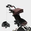 1 Piece Universal Tricycle Pram Phone Cup Holder Adjustable Black Baby Stroller Cup Holder 2-In-1 Twin Bottle Holder