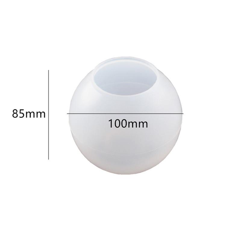 DIY Crystal Epoxy Resin Mold Sphere Candle Holder Mirror Silicone Mould