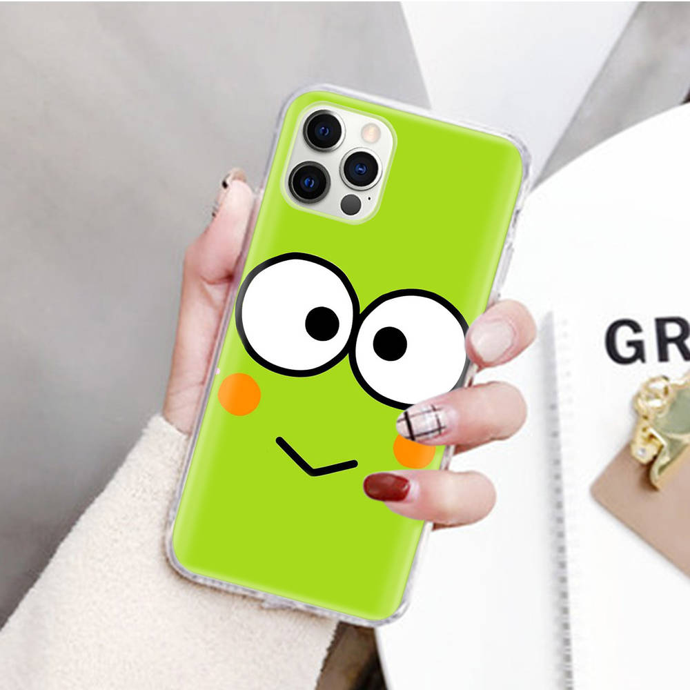 JZ9 Keroppi Transparent Case for Samsung A04 A14 A23 M33 M53 Realme 10 9 C35 C55 VIVO Y02 X80 Infinix Hot 30 Note 11 Tecno Spark 8P Pro