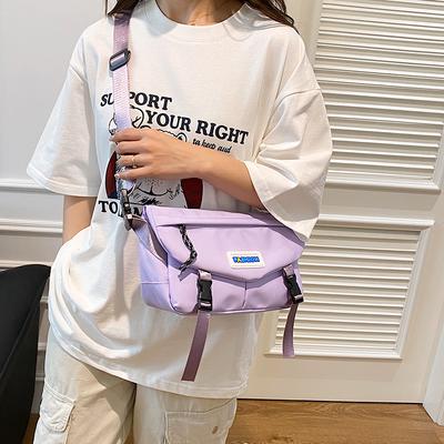 Japanese Harajuku Large-capacity Messenger Bag Female Ins Versatile Student Class Mailman Bag Large-capacity Couple Shoulder Bag