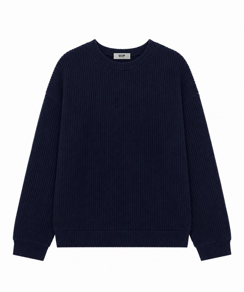 GCLIP Regular Fit Round Neck Knit Sweatshirt 7 Colors