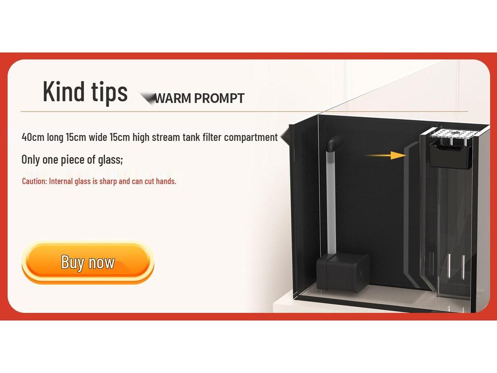 Starry 2025 Akwarium Szklane All-in-One z Filtrem Dno do Aquascapingu