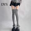 Chic Thigh High Socks Slouch Women Stretchy Over-the-knee Scrunch Long Breathable Over Knee Stockings for Boots Skirts Party Dating Street Wear