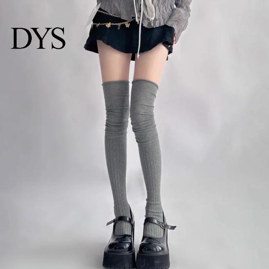 Chic Thigh High Socks Slouch Women Stretchy Over-the-knee Scrunch Long Breathable Over Knee Stockings for Boots Skirts Party Dating Street Wear