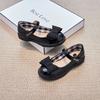 Mädchen-Lederschuhe, Frühjahrs- und Herbstmode, neue Kinderschuhe, Mädchen-Auftrittsschuhe, schwarze weichsohlige Einzelschuhe für kleine Mädchen