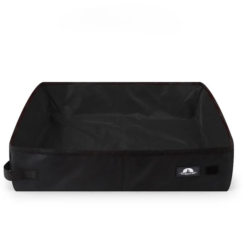 

Портативный складной кошачий туалет для путешествий на открытом воздухе, кошачий туалет, водонепроницаемый большой туалет для собак, лоток для туалета для кошек, собак, песочница для домашних животных 40x30x11cm чёрный