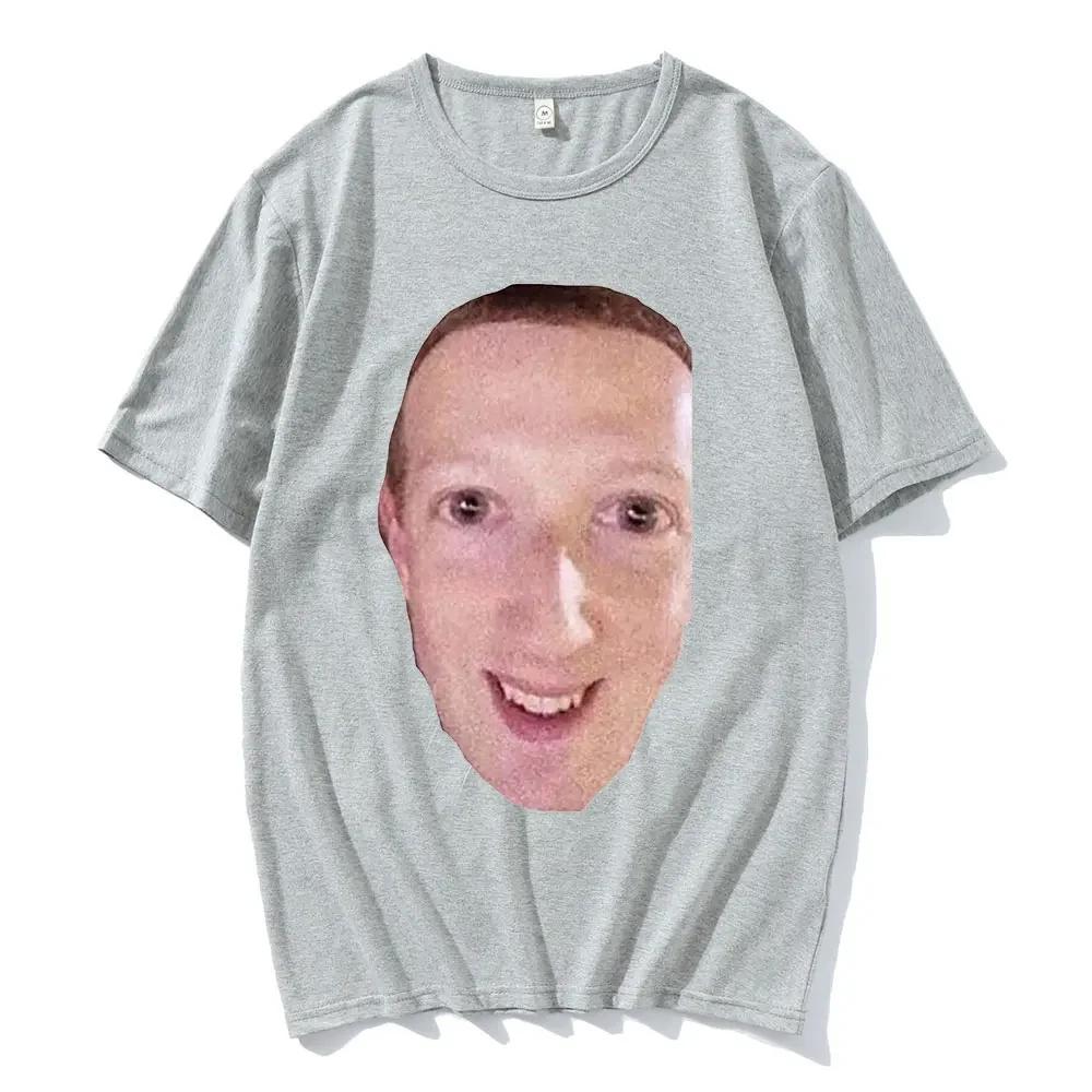 Cursed Zucc T Shirt Cursed Meme Facebook Meme Mark Zuckerberg Short Sleeve T Shirts Plus Size Tops Streetwear