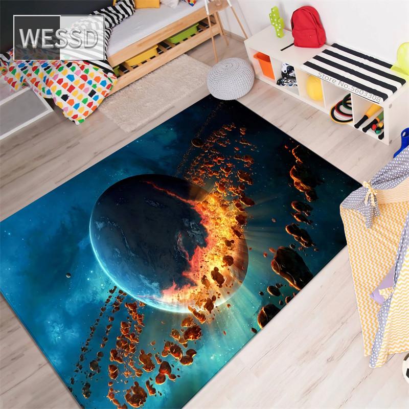 

Космос Вселенная Планета 3D напольный коврик ковер для гостиной большой размер фланелевой мягкий ковер для спальни 100x150cm 1pcs