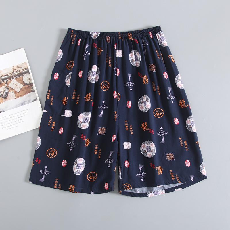 

Летние ультратонкие мужские шорты с принтом, пляжные брюки, домашние брюки, увеличенные повседневные шорты, спальные брюки 3XL