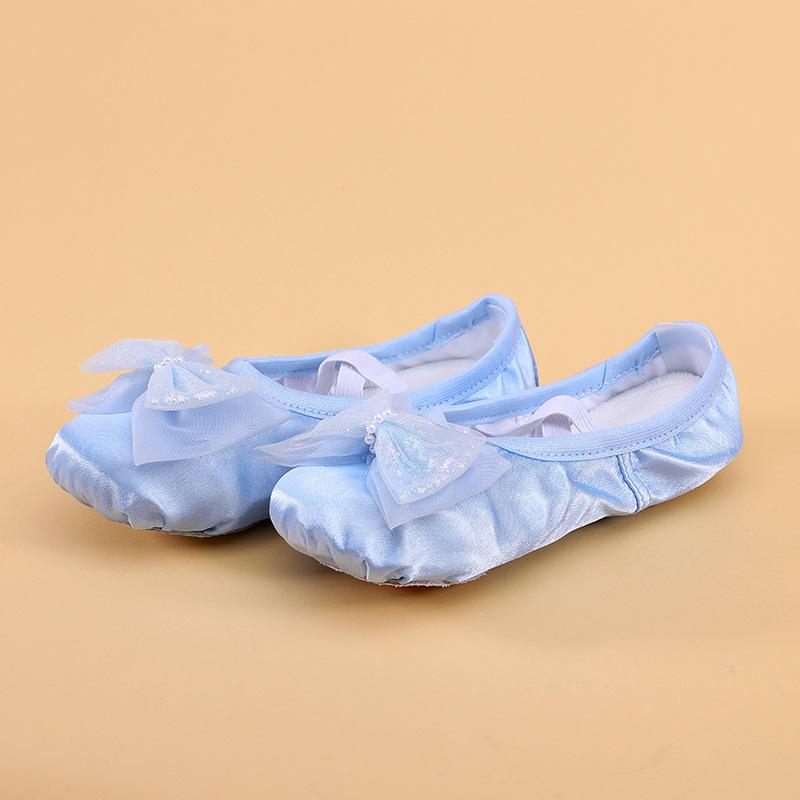 

kids ballet shoes girl bow Women s dance shoes ballroom dancing shoes ladies Princess korean shoes woman ballerina shoes 23 синий