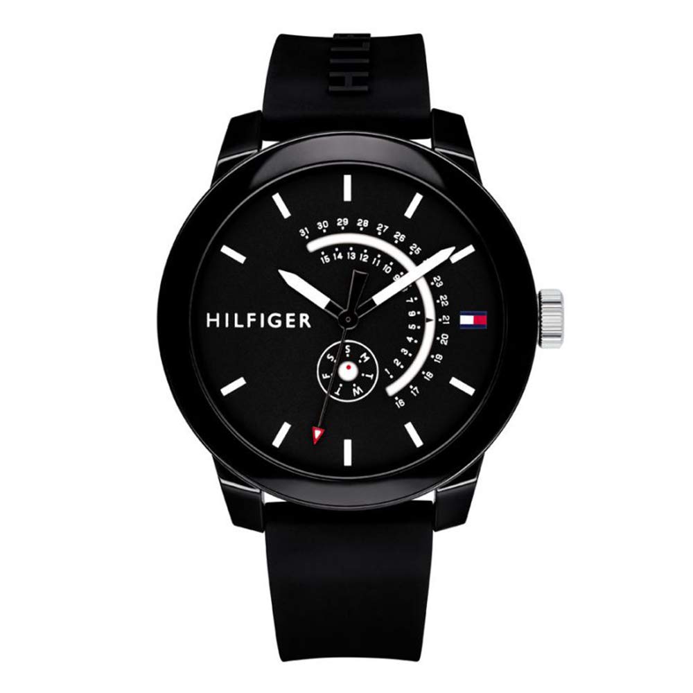 Черные резиновые часы Tommy Hilfiger 1791483 [Tommy Hilfiger] Мужские [Б/У] чёрный