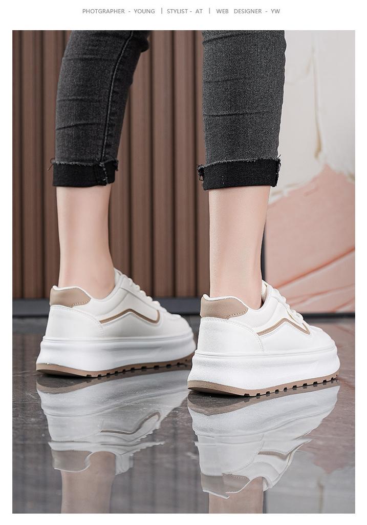 Women White Thick Sole Casual Sport Versatile Platform Sneakers
