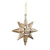 Christmas Ornaments Plastic Glitter Gold Snowflake/Reindeer/Angel Hanging Ornaments for Xmas Tree Winter Decoration