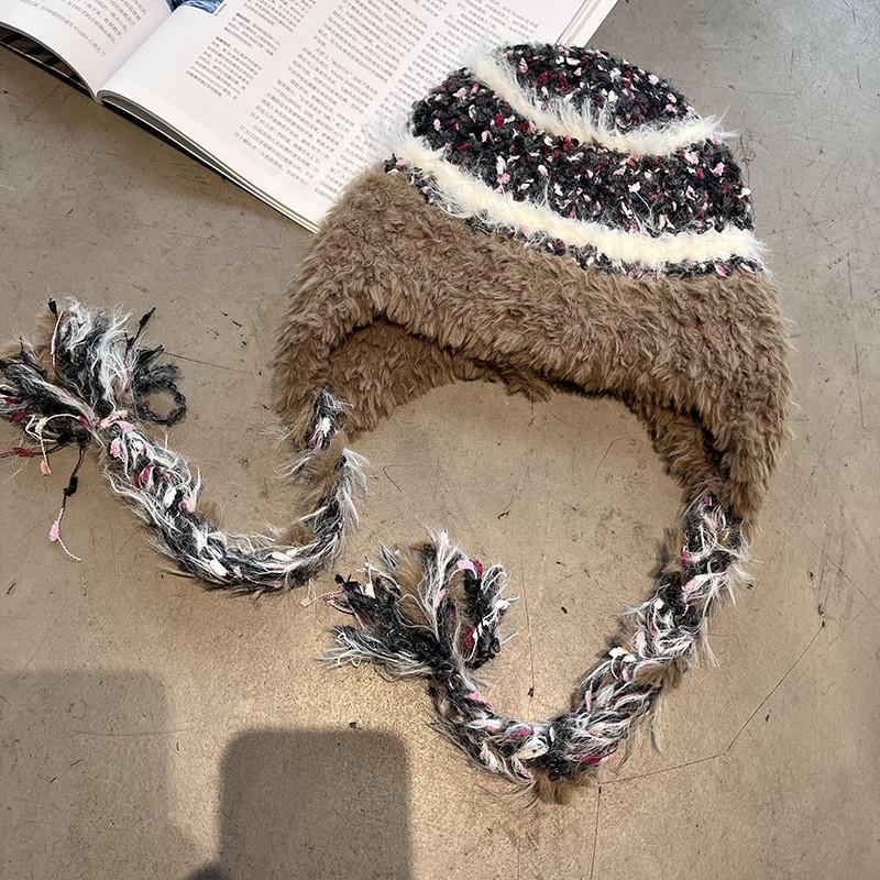 Winter Knit Warm Cap Padded Lining Women Cold Weather Trendy Hat Breathable