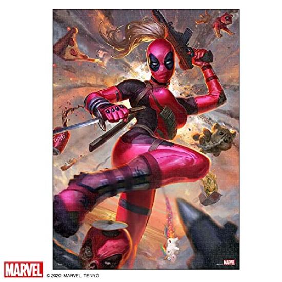 1000-Piece Jigsaw Puzzle Marvel Lady Deadpool Gyutto Series [Pure White] (38.2x53.2cm)