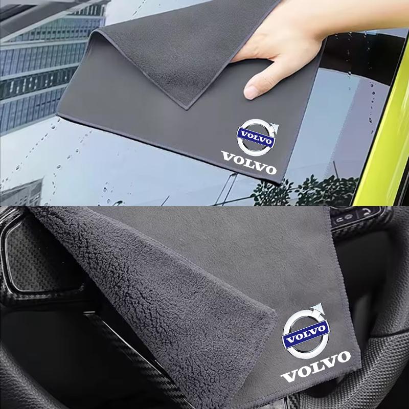 Car Towel Double-sided Coral Fleece Auto Cleaning Cloth for Volvo xc60 s60 v40 v50 v60 s80 s40 c30 awd c70 s40 s60 s80 s90 v70