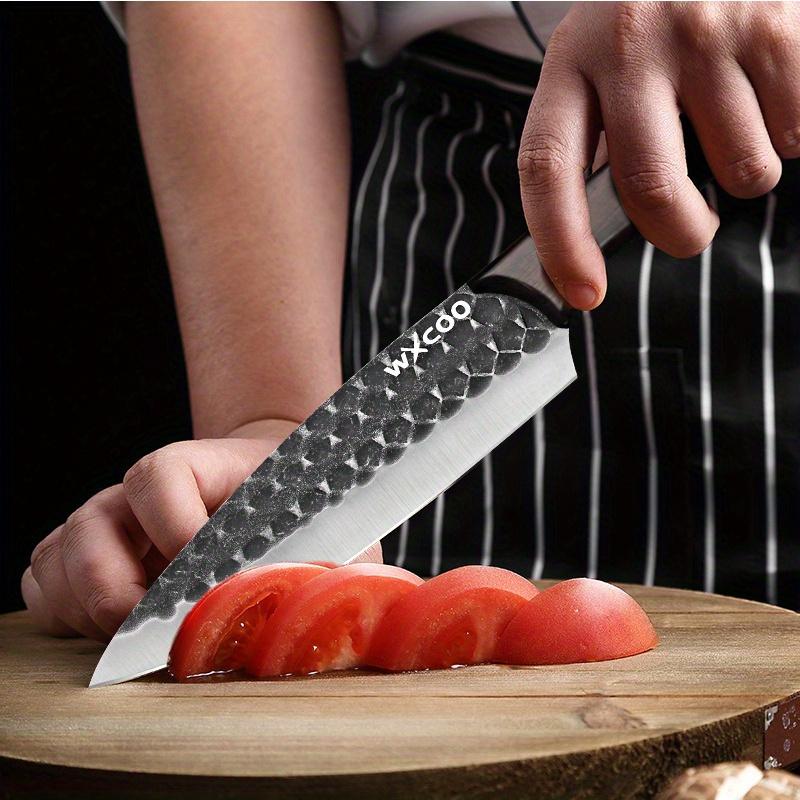 Three-piece Set Stainless Steel Kitchen Chef Knife Hand Forged Boning Knife Cutters Pocket Knife Slicing Cooking Mini Knife Multipurpose Knife