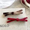 Chic Bow Hair Clips Plain Color Acrylic Hairgrip Hairpin Cute Sweet Simple Bow Knot Bow Tie Side Pins Women Hair Accessories