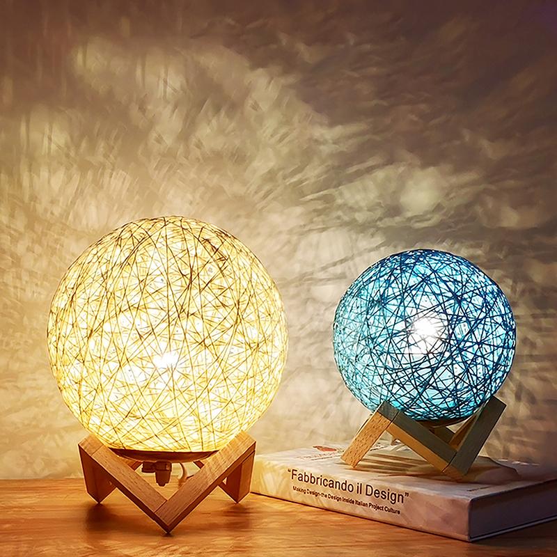 Round Concise Hand-Woven Rattan Vine Ball Pendant Lampshade Light Lamp Shades Light Accessories(20Cm Diameter)