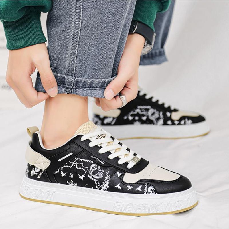 WTEMPO Značka Menšina Nekonfliktní Korejská Neformální Sportovní obuv Prodyšný trend Nízká pánská desková obuv Studenti mohou nosit ploché malé bílé boty