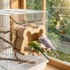 Large Capacity Wooden Bird Nest House Bite Resistant Bird Perch Bird Feeding Station  Aviary Use