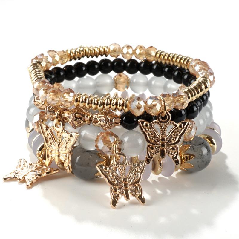 Bohemian bracelet creative tassel multi-layer beaded bracelet