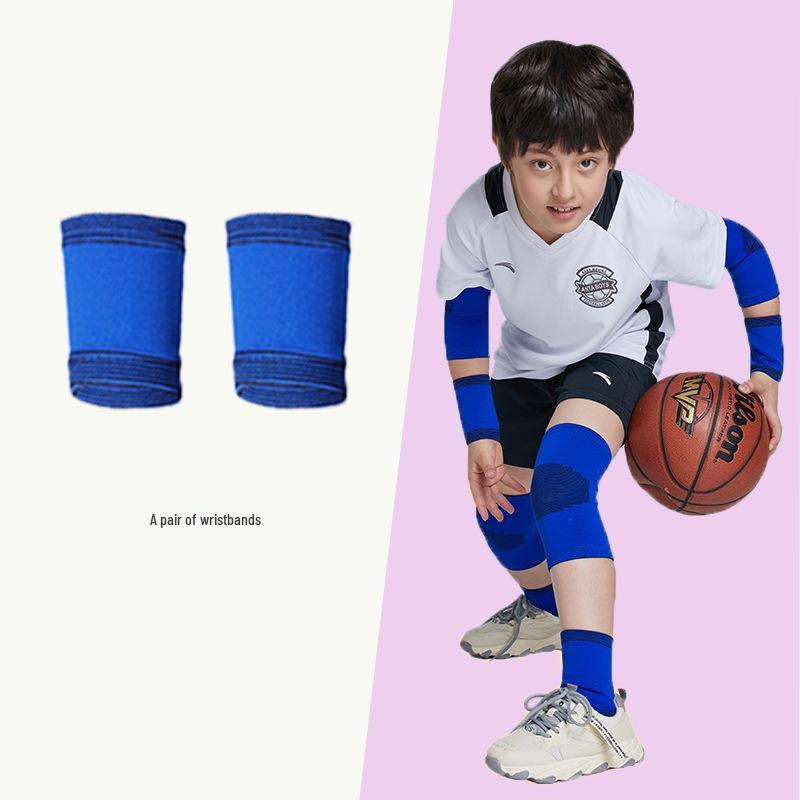 Set di Attrezzatura di Sicurezza Sportiva per Bambini: Ginocchiere, Gomitiere, Polsini per Calcio, Corsa, Pallacanestro - Protezione Anti-Caduta.