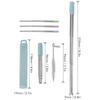 Collapsible Drinking Straw Reusable Eco Friendly Compact Foldable Straw Stainless Steel Convenient for Travel Work Kitchen Car