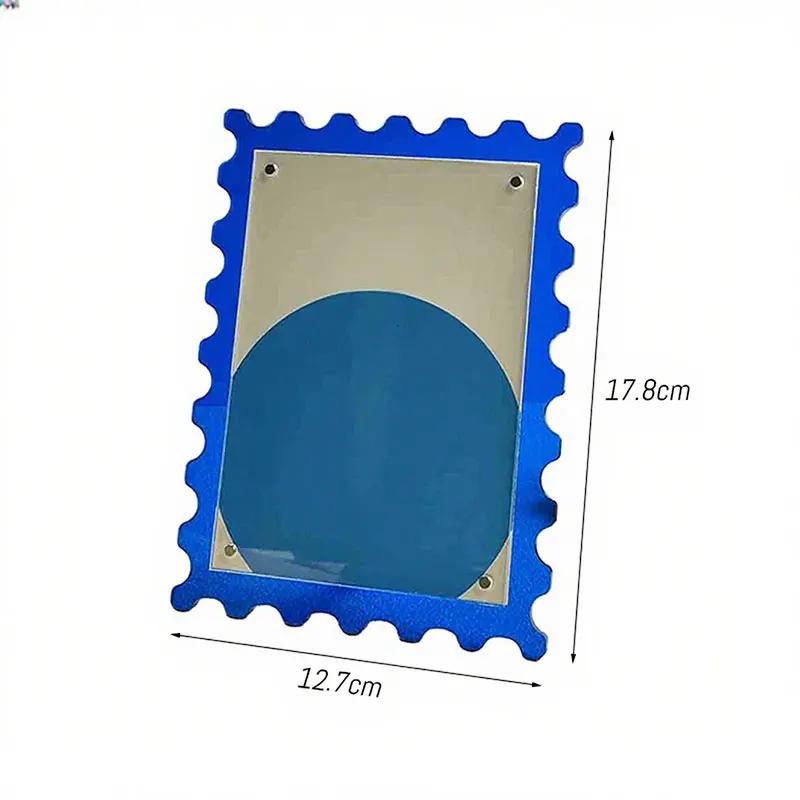 7inch Acrylic Picture Frame Colorful Postcard Display Stand with Wave Pattern Fashion Nordic Style Photo Frame Desktop Decor