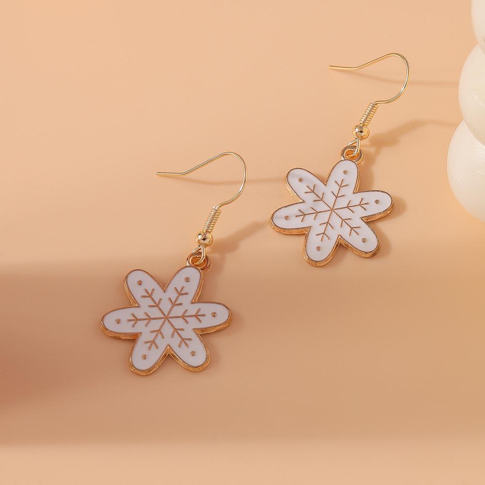 Cute Christmas Earrings Santa Claus Elk Snowman Snowflake Earrings for Women Girls X'mas New Year Jewelry Gifts