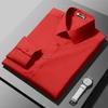 New Spring and Autumn Korean Edition Trendy and Simple Casual Business Flip Collar Stripe Non Iron Formal Fit Shirt for Men