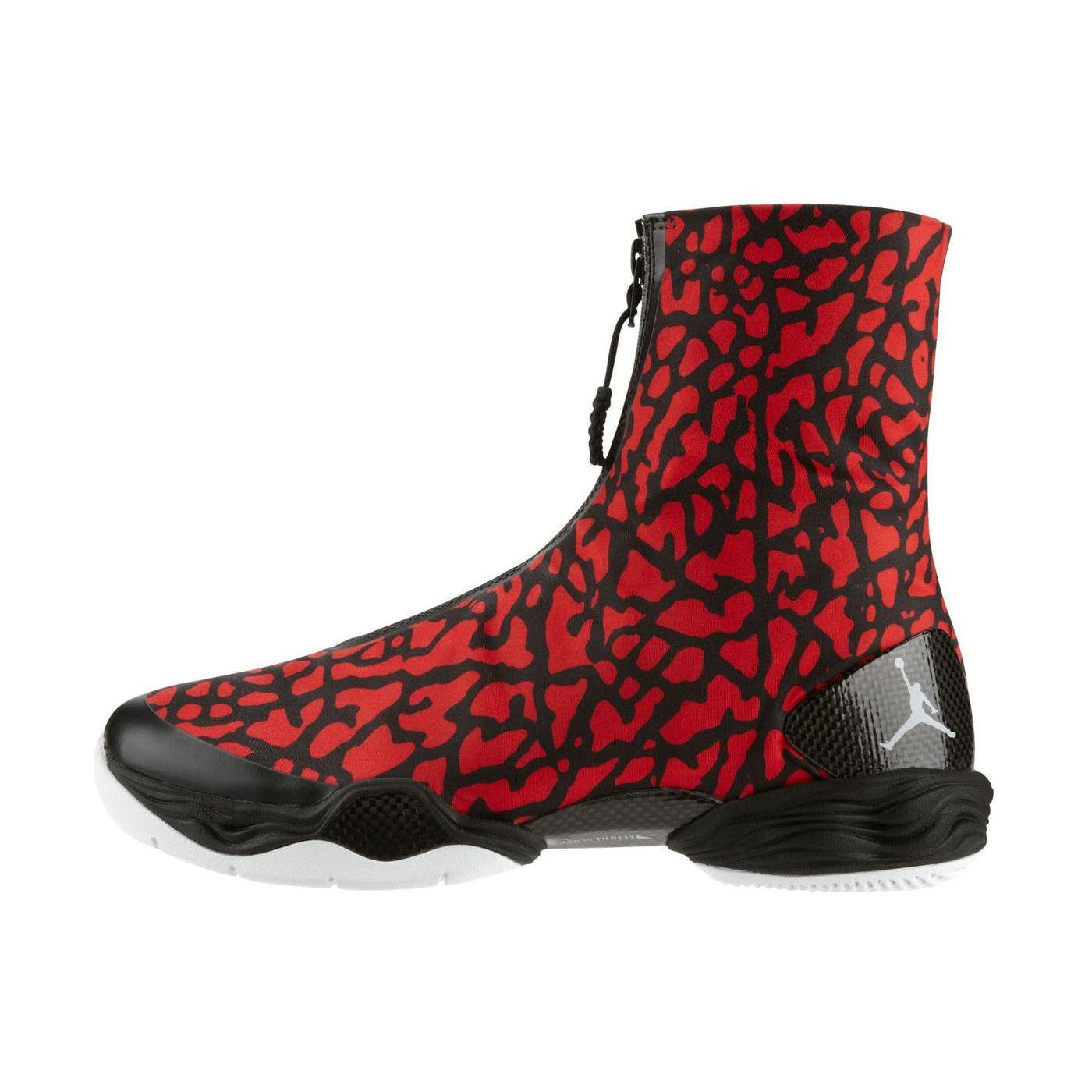 

Air Jordan 28 Red Elephant Men Sneakers Fire-Red White Black 555109-610