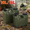 10L/15L Outdoor Water Bucket Food-grade PE Portable Camping Water Bag Container with Faucet Driving Water Tank for Picnic Hiking