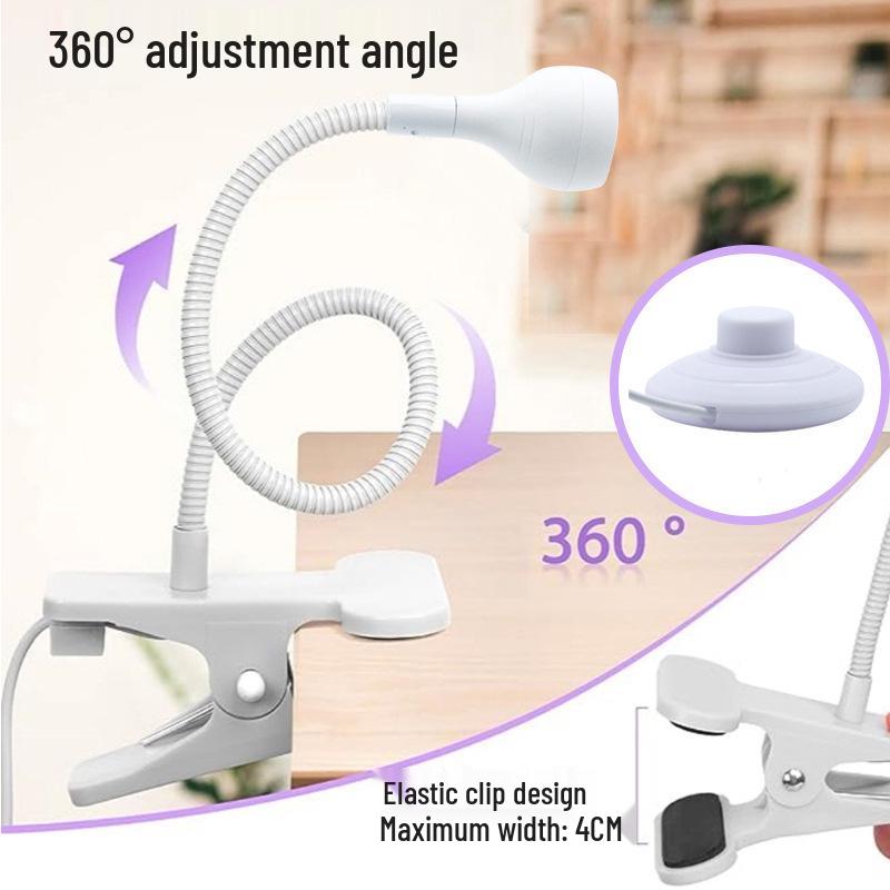 Foot-Controlled LED Gooseneck UV Nail & Phone Repair Lamp