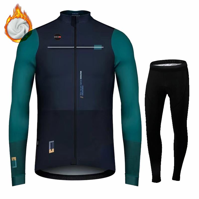 2025 Nový Gobikful - Pánský cyklistický oděvní set, Termovlna Dlouhý vlněný set a Dlouhé kalhoty pro venkovskou jízdu na horském kole