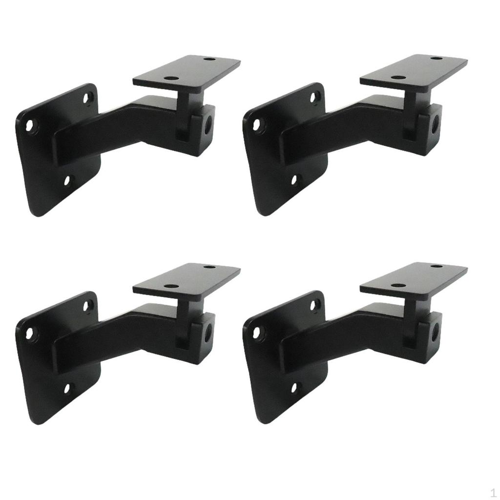 4Pcs Adjustable Handrail Brackets Swivel Hand Rail Iron Heavy Duty Sturdy Versatile for