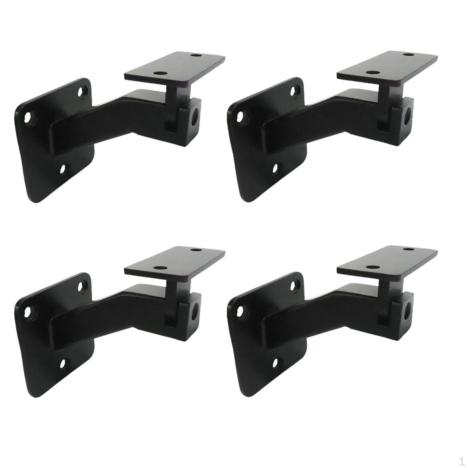 

4Pcs Adjustable Handrail Brackets Swivel Hand Rail Iron Heavy Duty Sturdy Versatile for