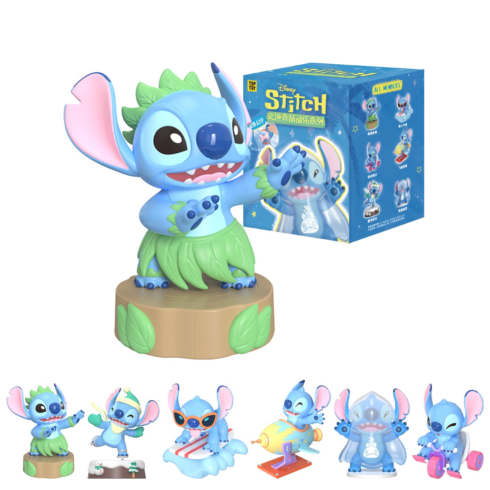 

ЛУЧШАЯ ИГРУШКА Disney Stitch Серия Moedoraku Гачапон Фигурка-сюрприз Мягкий винил ПВХ Премиальная игрушка Подарок на день рождения для коллекционеров персонажей Disney [1 штука]