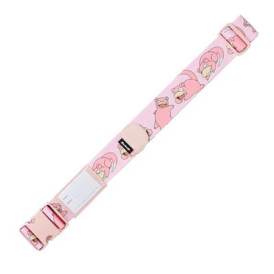 Walizka Slowpoke Różowy Kufer Akcesoria Podróżne Pokémon Pasek, Pokémon Pasek, One-Touch,