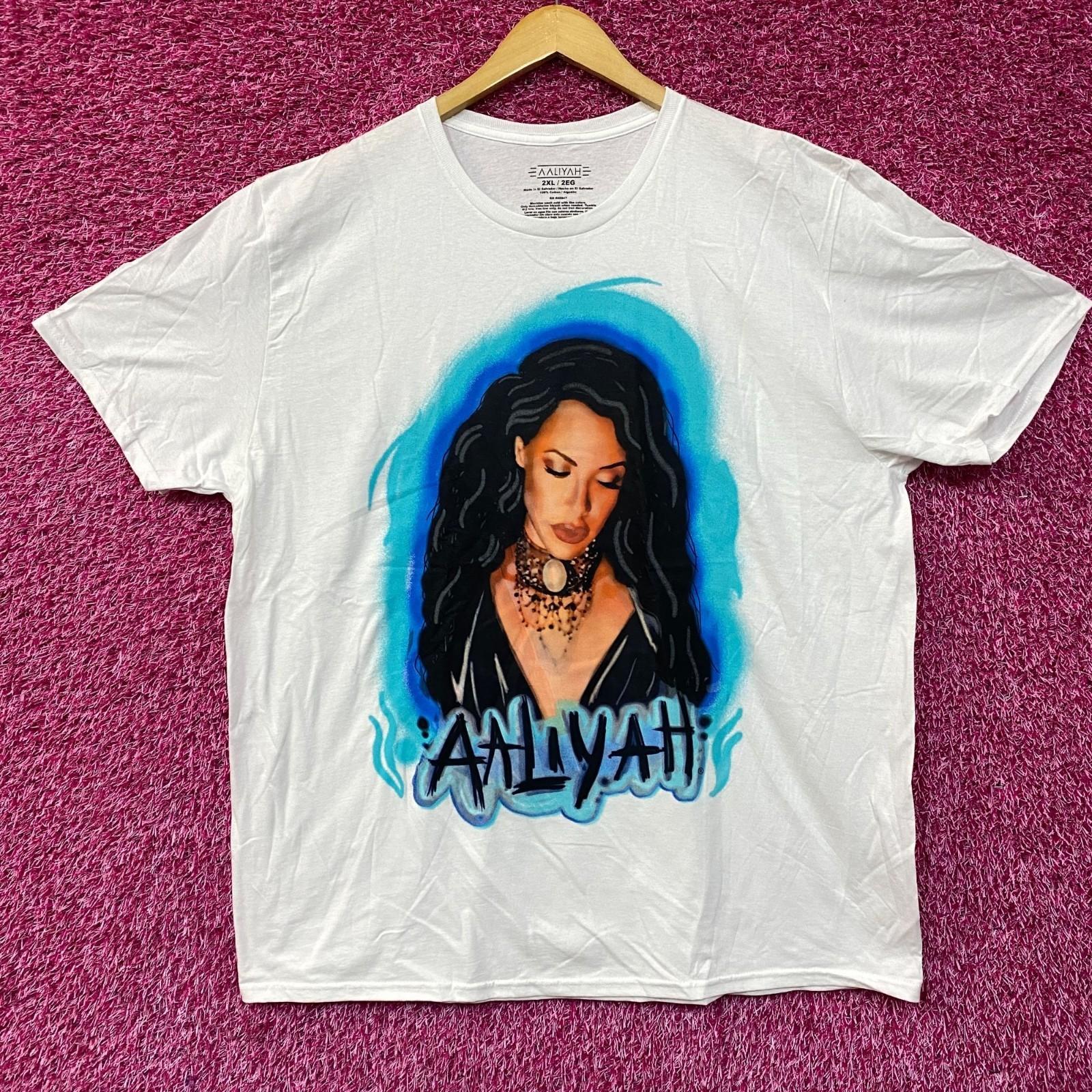 Aaliyah Airbrush Queen of Urban Pop Self-titled Album T-Shirt 2XL S