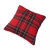 Christmas Royal Stewart Tartan Plaid Pillowcase Soft Fabric Cushion Cover Decor Pillow Case Cover Home Square 18''