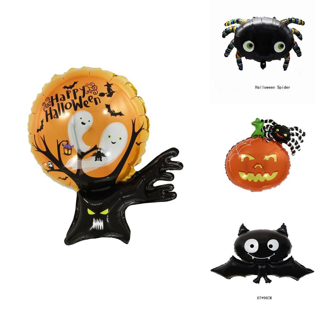 Spooky Halloween Decorations Aluminum Spider Foil Balloon For Party Supplies