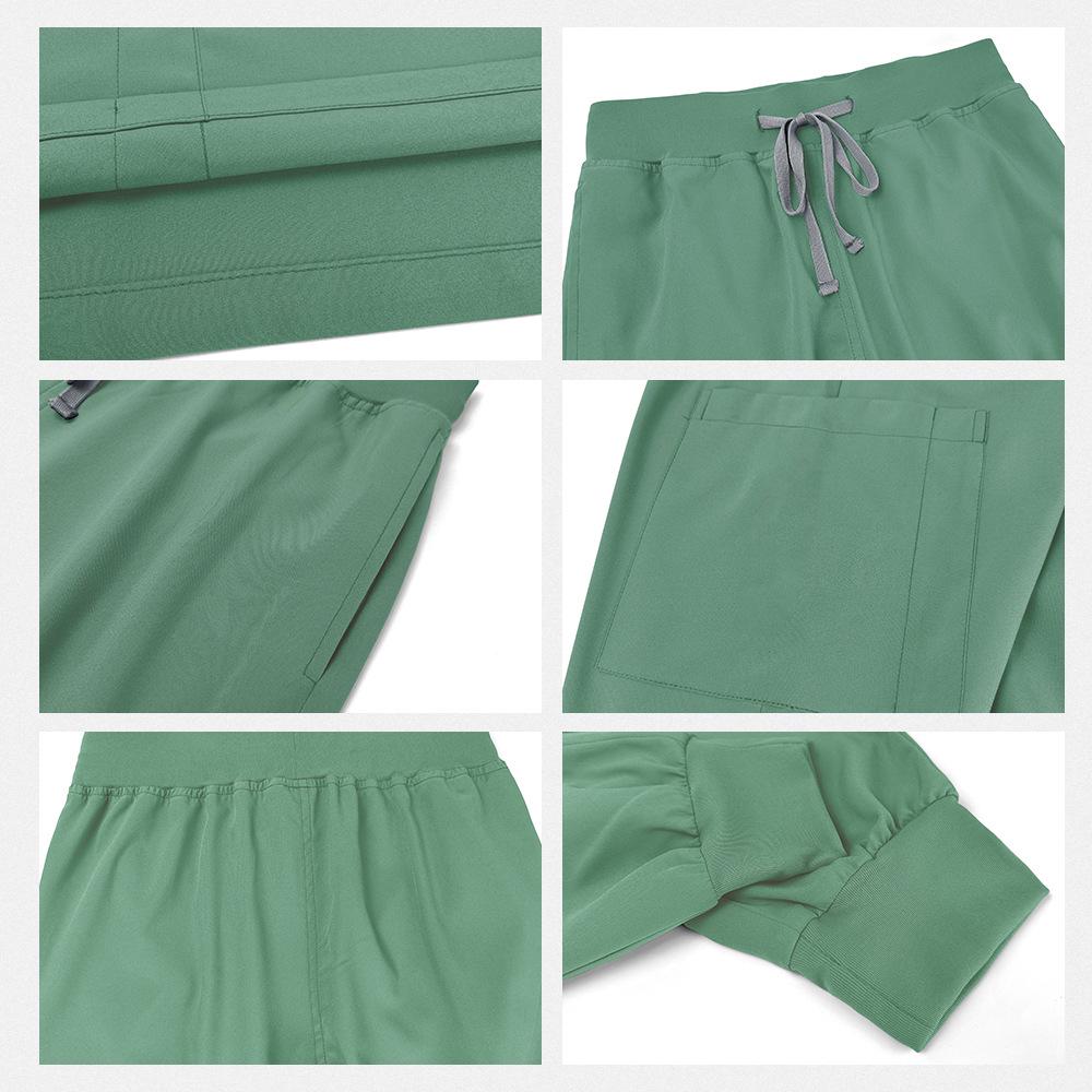 Unisex Quick-Dry Short Sleeve Scrub Suit for Medical Professionals