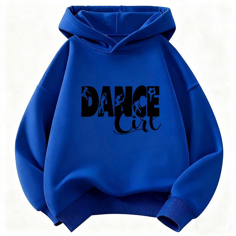 Dance Girl Letter Printed Hoodie Kids Children's Sweatshirt Hoody 90s Girls Autumn Winter Casual Hoodies