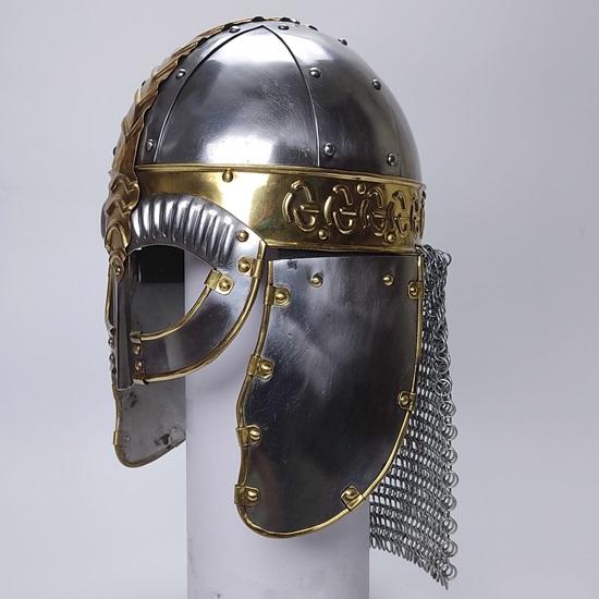 Viking Chainmail helmet, Black Vandal Medusa , Medieval Templar Knight crusader Armor, Viking lerp warrior helmet, Steel, Brass Helmet
