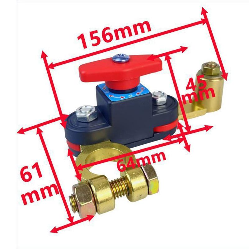 Automobile Battery Disconnect Switch Bidirectional Joint Rotatable Power Cut Off Easy Use for Truck RV Anti Theft Application